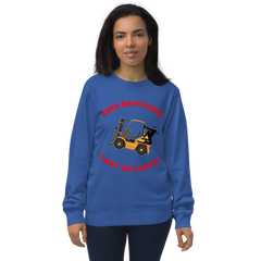 Forklift Ninja Zero Days Since Last Accident GR Unisex organic sweatshirt