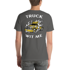 Trucker in Flames Truck Wit Me GW B Unisex t-shirt