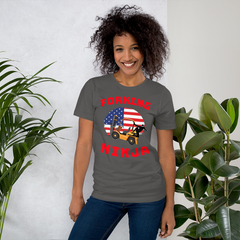 Forklift 2 Forking Ninja GR US Flag, Industry Clothing, Unisex t-shirt