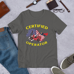 Forklift Super Certified Forklift Operator 1FRY Unisex t-shirt