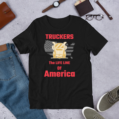 Truckers, The Life Line of America GR, Industry Clothing, Unisex t-shirt