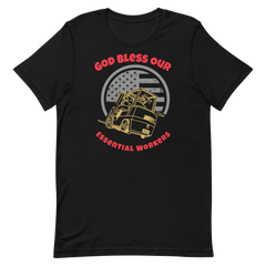 Forklift, God Bless Our Essential Workers GR, Industry Clothing, Unisex t-shirt