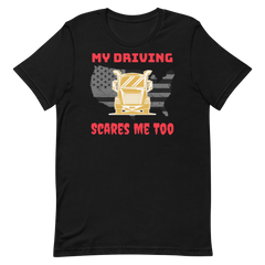 Trucker, My Driving Scares Me Too GR, Industry Clothing, Unisex t-shirt