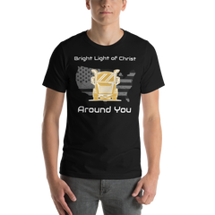 Trucker, Bright Light of Christ Around You GW, Industry Clothing, Unisex t-shirt