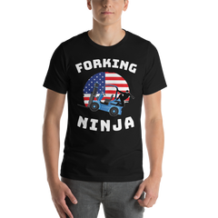 Forklift Spider, Forking Ninja BW, Forklift t shirt, Unisex t-shirt