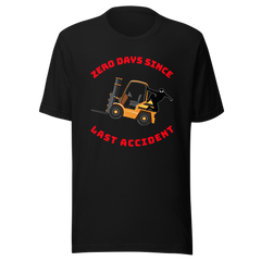 Forklift Ninja Zero Days Since Last Accident GR Unisex t-shirt