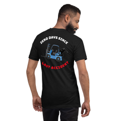 Forklift Ninja Zero Days Since Last Accident BK WBR Unisex t-shirt