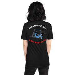 Forklift Ninja Zero Days Since Last Accident BK WBR Unisex t-shirt