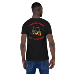 Forklift Ninja Zero Days Since Last Accident Back GR Unisex t-shirt