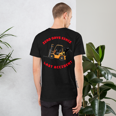 Forklift Ninja Zero Days Since Last Accident Back GR Unisex t-shirt