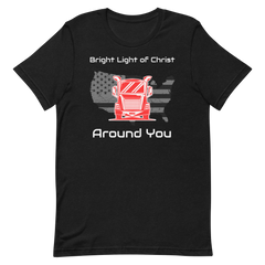 Trucker, Bright Light of Christ Around You, Industry Clothing, Unisex t-shirt,