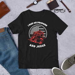 Forklift, I Run on Propane and Jesus RW, Unisex t-shirt, Industry Clothing