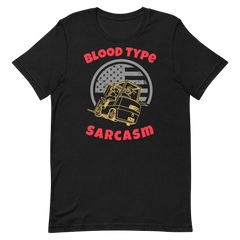 Forklift, Blood Type Sarcasm GR, Industry Clothing, Unisex t-shirt