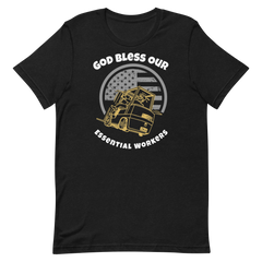 Forklift, God Bless Our Essential Workers GW, Industry Clothing, Unisex t-shirt