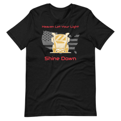 Trucker, Heaven Let You Light Shine Down GR, Industry Clothing, Unisex t-shirt