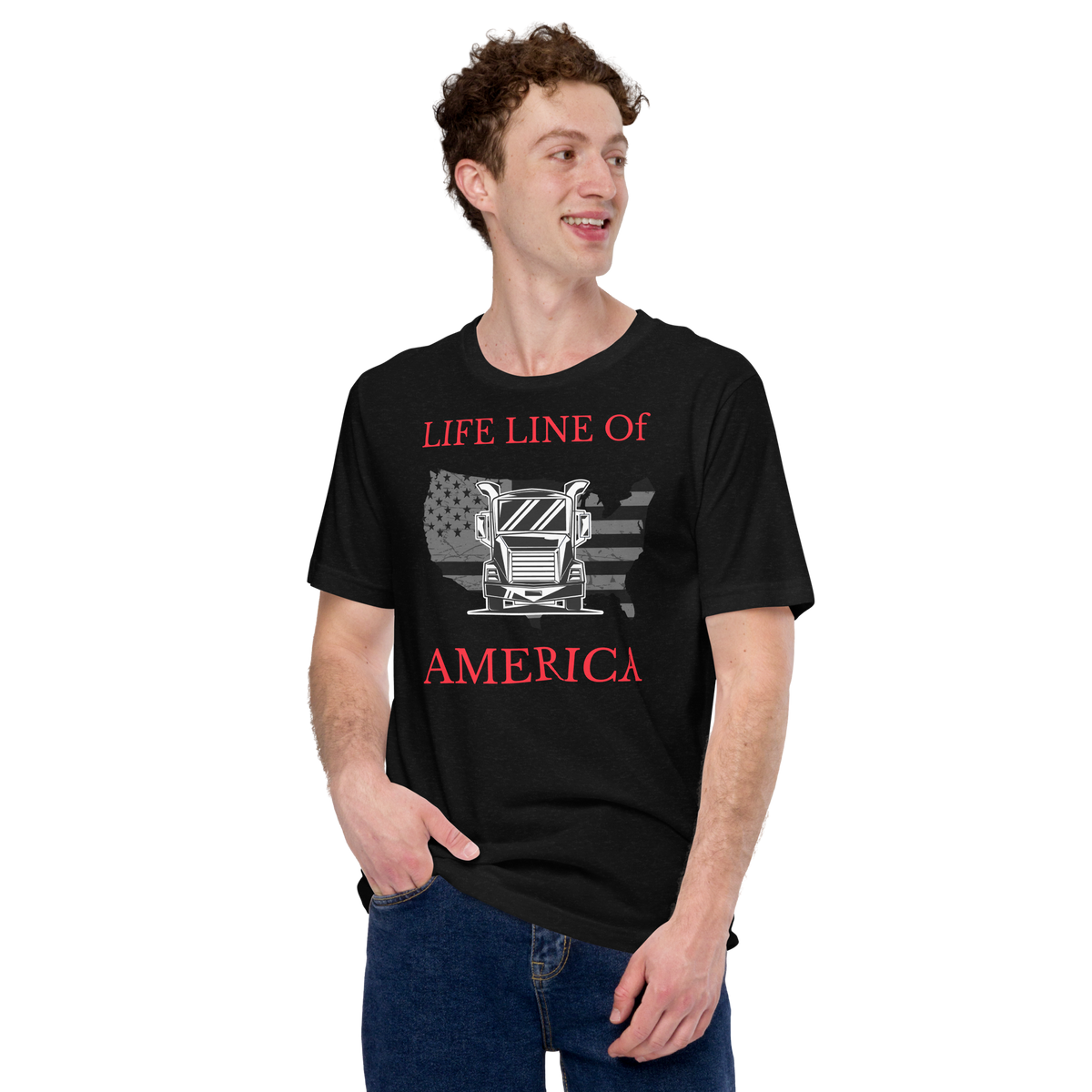 Trucker, Life Line of America WR, Industry Clothing, Unisex t-shirt