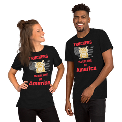 Truckers, The Life Line of America GR, Industry Clothing, Unisex t-shirt