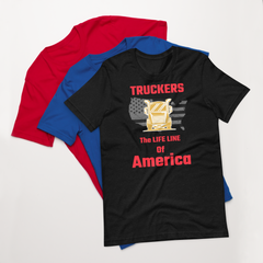 Truckers, The Life Line of America GR, Industry Clothing, Unisex t-shirt