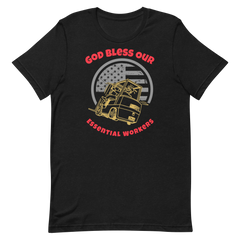 Forklift, God Bless Our Essential Workers GR, Industry Clothing, Unisex t-shirt