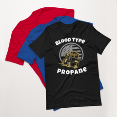 Forklift, Blood Type Propane GW, Industry Clothing, Unisex t-shirt