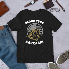 Forklift, Blood Type Sarcasm GW, Industry Clothing, Unisex t-shirt