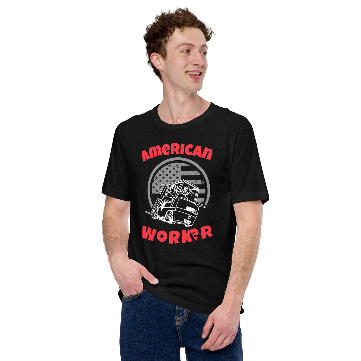 Forklift, American Forking Worker WR, Industry Clothing, Unisex t-shirt