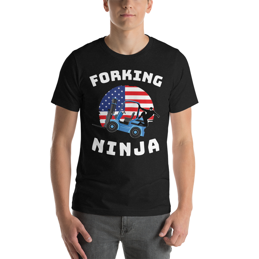 Forklift Spider, Forking Ninja BW, Forklift t shirt, Unisex t-shirt