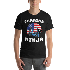 Forklift Spider, Forking Ninja BW, Forklift t shirt, Unisex t-shirt