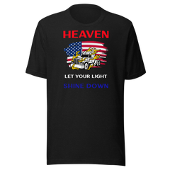 American Trucker, Heaven Let Your Light Shine Down RWB, Industry Clothing, Unisex t-shirt