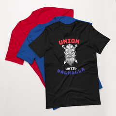 Viking, Union Until Valhalla RWB, Industry Clothing, Unisex t-shirt