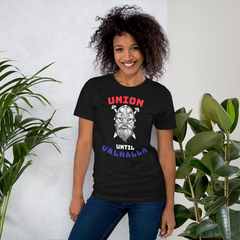 Viking, Union Until Valhalla RWB, Industry Clothing, Unisex t-shirt