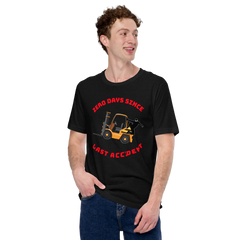 Forklift Ninja Zero Days Since Last Accident GR Unisex t-shirt