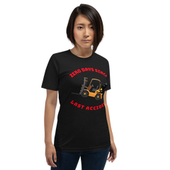 Forklift Ninja Zero Days Since Last Accident GR Unisex t-shirt