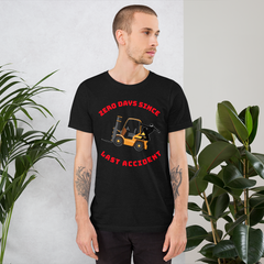 Forklift Ninja Zero Days Since Last Accident GR Unisex t-shirt