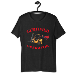 Forklift Superhero, Certified Forklift Operator NFGR Unisex t-shirt