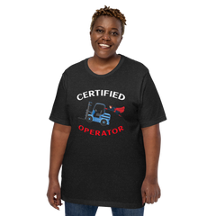 Forklift Superhero Certified Forklift Operator FNFWBR Unisex t-shirt