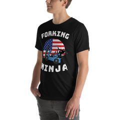 Forklift Spider, Forking Ninja BW, Forklift t shirt, Unisex t-shirt