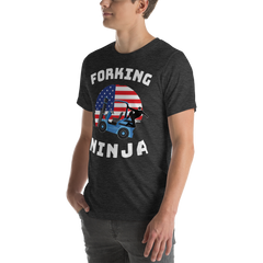 Forklift Spider, Forking Ninja BW, Forklift t shirt, Unisex t-shirt