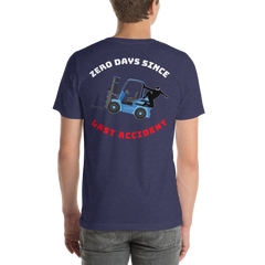 Forklift Ninja Zero Days Since Last Accident BK WBR Unisex t-shirt