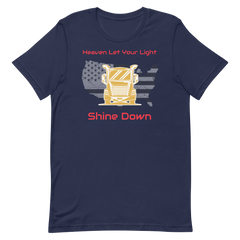 Trucker, Heaven Let You Light Shine Down GR, Industry Clothing, Unisex t-shirt