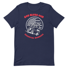 Forklift, God Bless Our Essential Workers WR, Industry Clothing, Unisex t-shirt