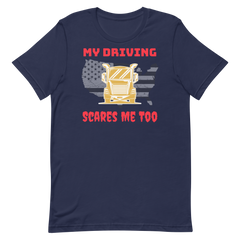 Trucker, My Driving Scares Me Too GR, Industry Clothing, Unisex t-shirt