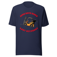 Forklift Ninja Zero Days Since Last Accident GR Unisex t-shirt