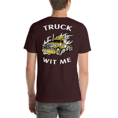 Trucker in Flames Truck Wit Me GW B Unisex t-shirt