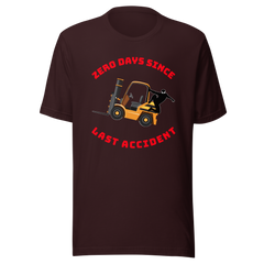 Forklift Ninja Zero Days Since Last Accident GR Unisex t-shirt