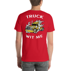 Trucker in Flames Truck Wit Me GW B Unisex t-shirt