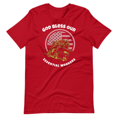 Forklift, God Bless Our Essential Workers GW, Industry Clothing, Unisex t-shirt