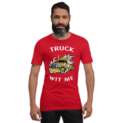 Trucker in Flames Truck Wit Me GW F Unisex t-shirt