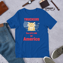 Truckers, The Life Line of America GR, Industry Clothing, Unisex t-shirt