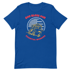 Forklift, God Bless Our Essential Workers GR, Industry Clothing, Unisex t-shirt